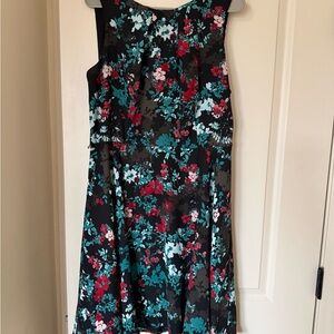 Elle Black Floral Midi Dress